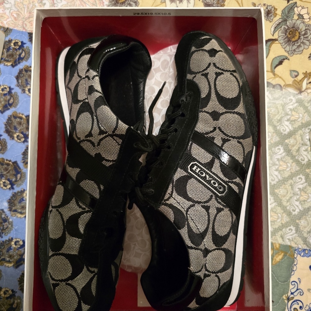 Coach Gray and Black Sneakers